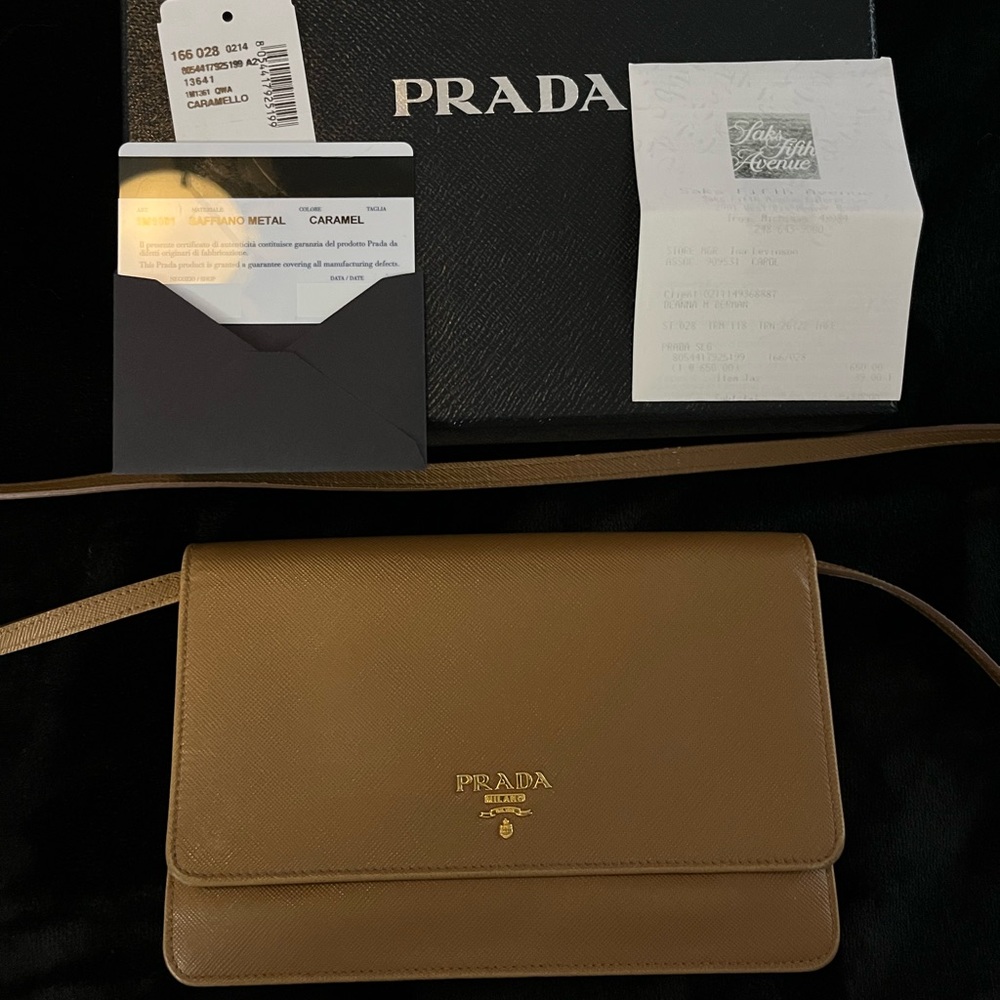 PRADA wallet/ clutch with removable crossbody strap